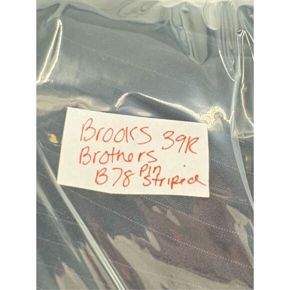 Brooks Brothers Sport Coat Blazer Men Size 39R Navy Blue Pinstriped - Picture 10 of 10